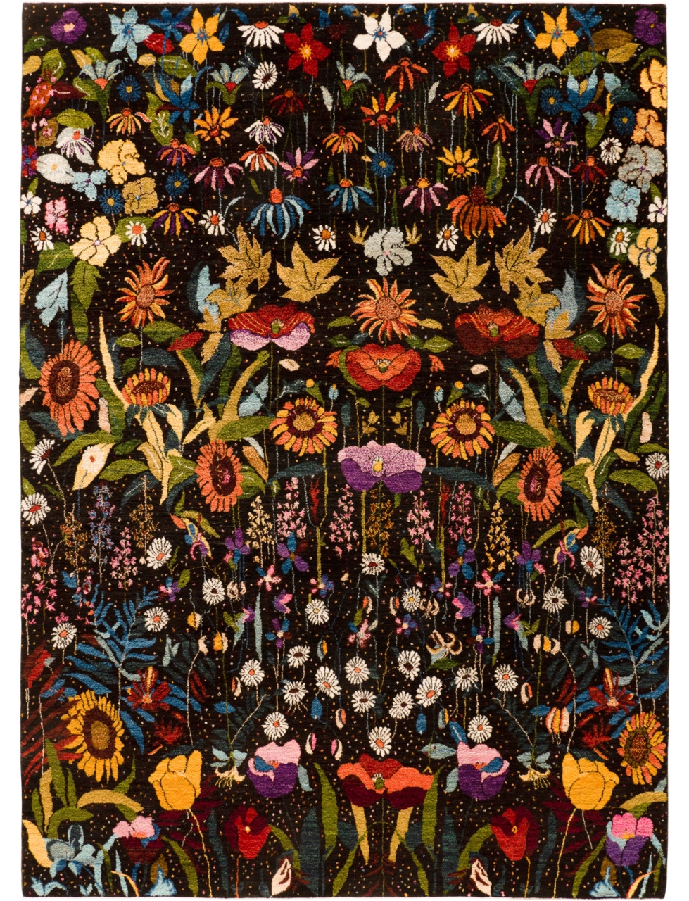 Iran Gabbeh Teppich-Unikat Sonnenblumen