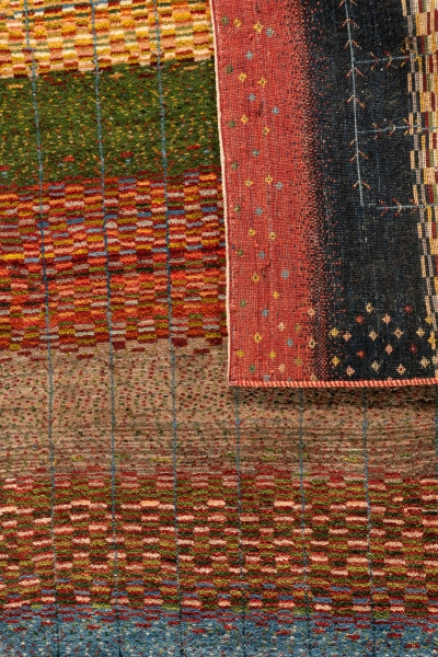 Iran Gabbeh Teppich-Unikat Regenbogenlicht