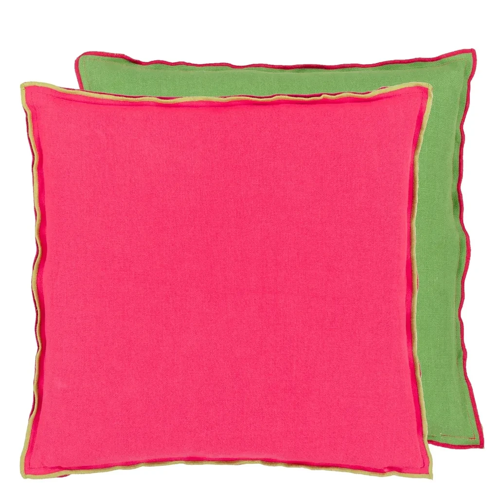 Kissen Brera Lino Cerise & Grass