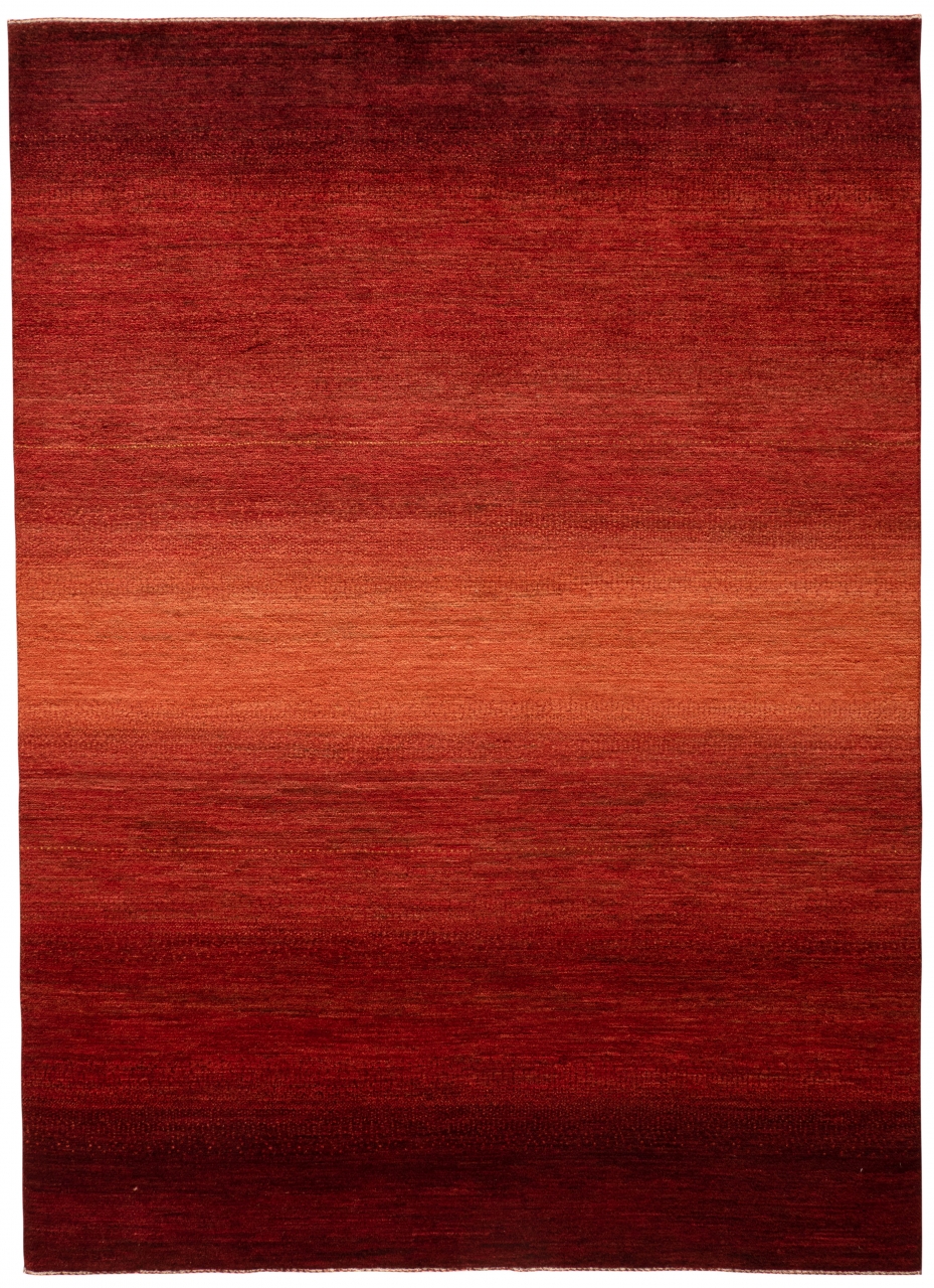 Iran Gabbeh Teppich-Unikat roter Sonnengruß