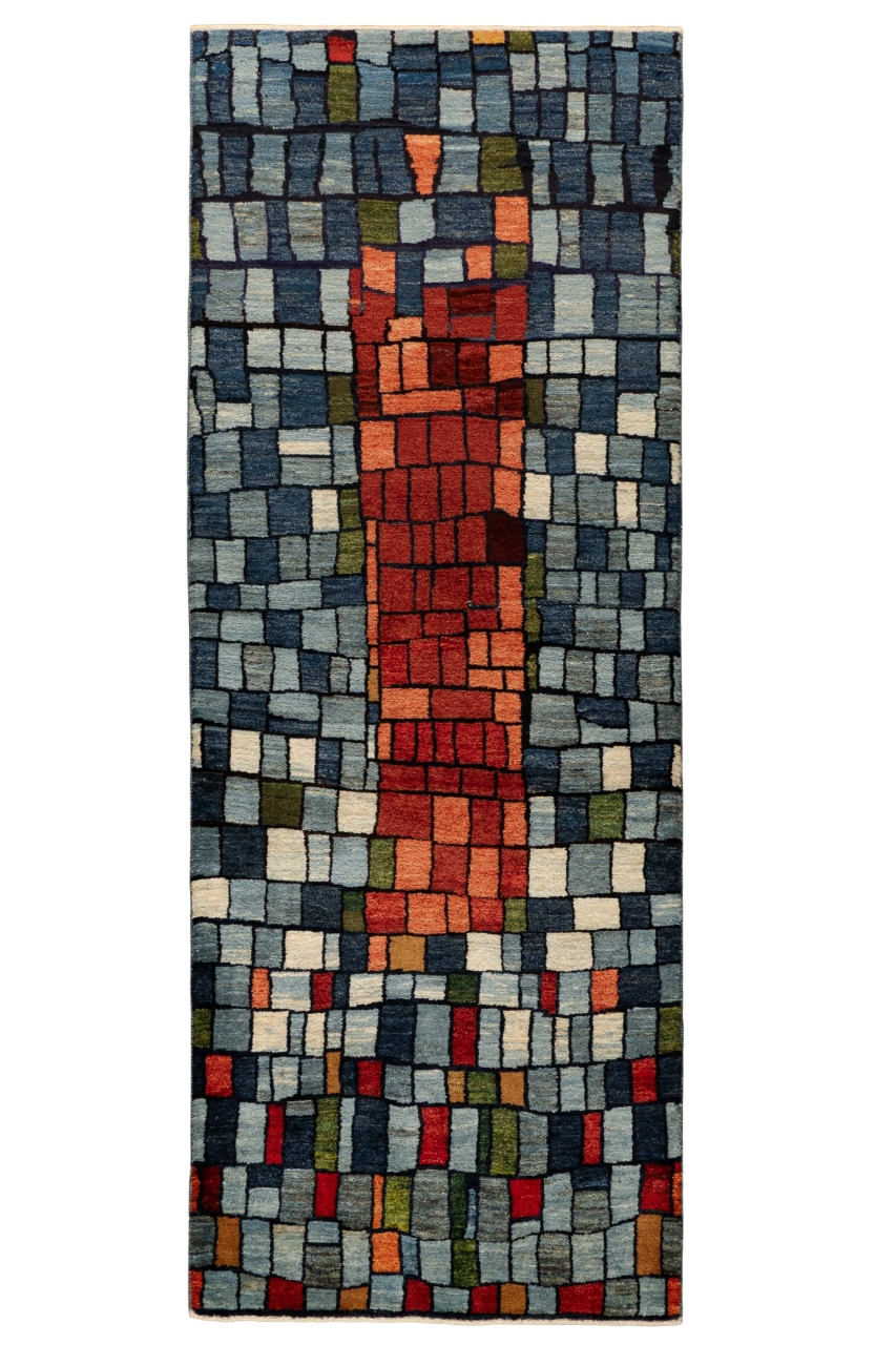 Iran Gabbeh Teppichläufer Mosaikpfad
