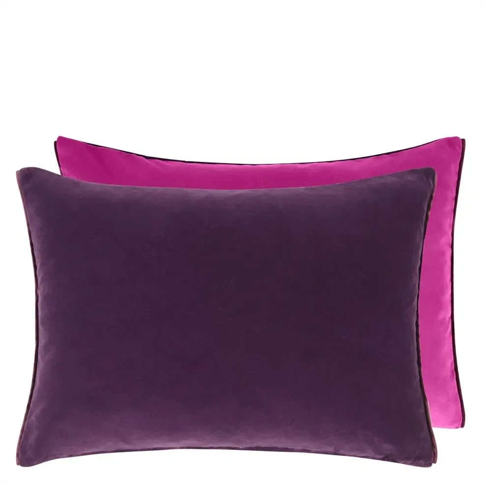 Kissen Cassia Aubergine & Magenta Velour