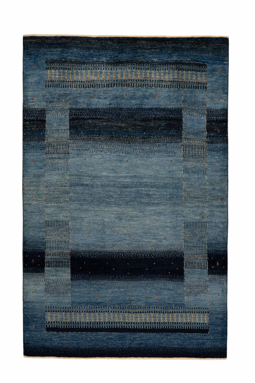 Iran Gabbeh Teppich-Unikat Hauch in Blau